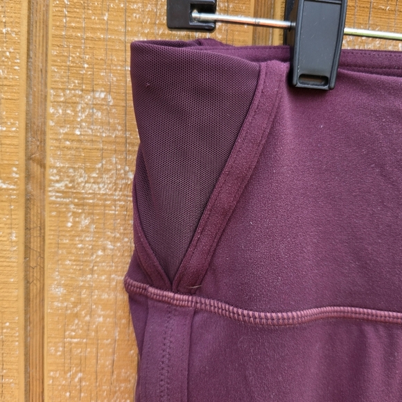 Athleta Women's Purple Leggings High Waist Size Large Side Cut Out - Picture 4 of 5